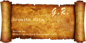 Grosits Rita névjegykártya